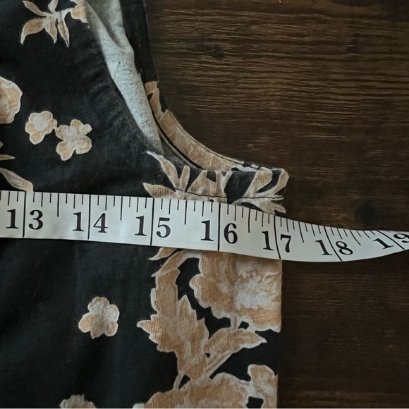 Pact Organic Cotton Size Medium Floral Grey Beige Wide Leg Sleeveless Jumpsuit - Picture 2 of 12